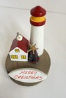 Pair of 2 Vtg Lighthouse Hanging Christmas Tree Ornaments Nautical Light Houses — photo 6