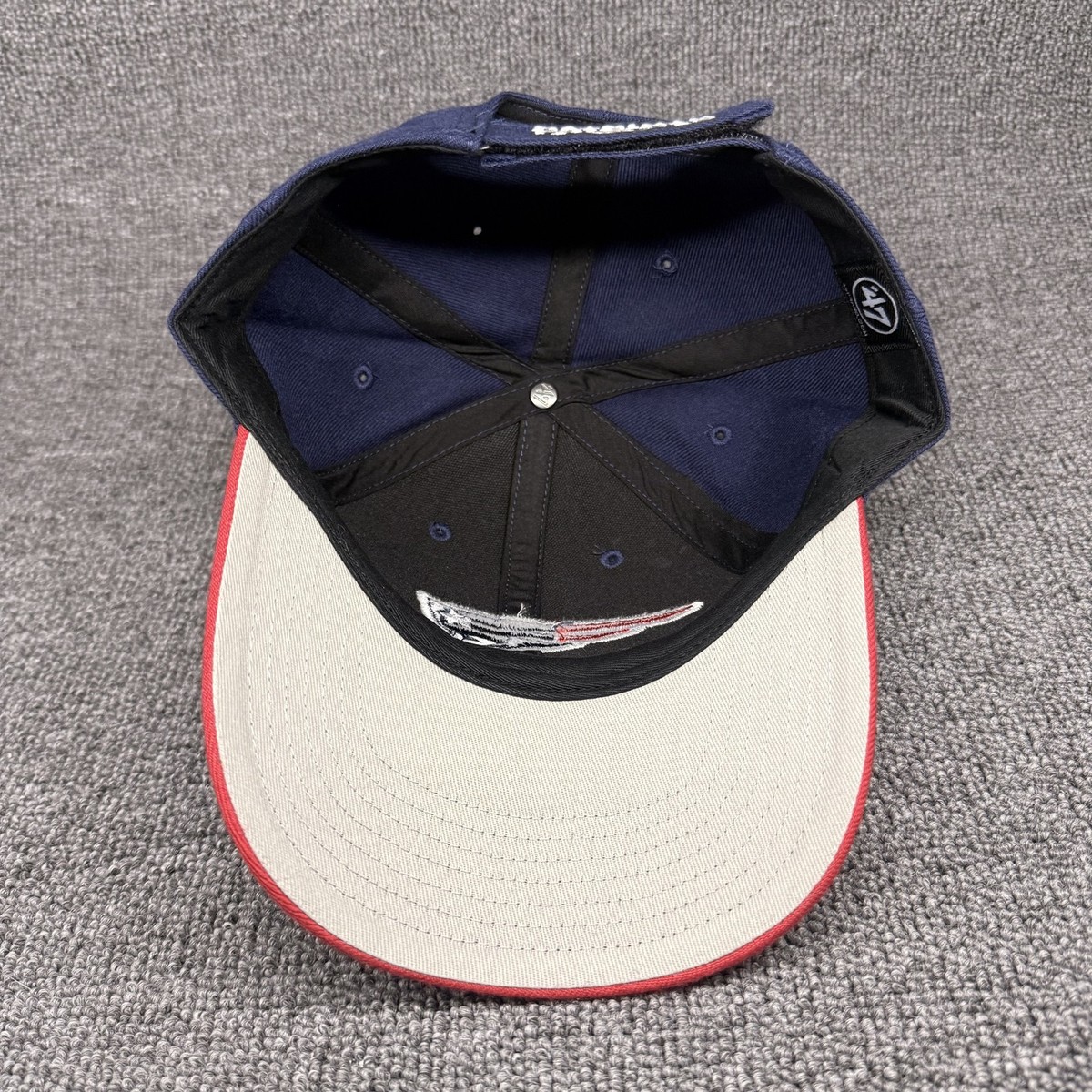 New England Patriots '47 MVP Hat Navy Red Adjustable Hook-and-Loop NFL Cap