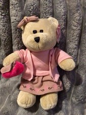 STARBUCKS 2007 Collectible Bearista Bear Pink Plush 59th Edition