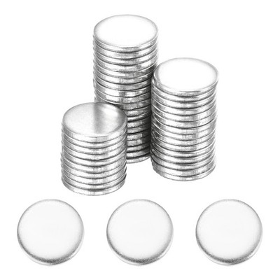 50Pcs Stainless Steel Blank Stamping Tag Charm Pendant 9mm/0.35''