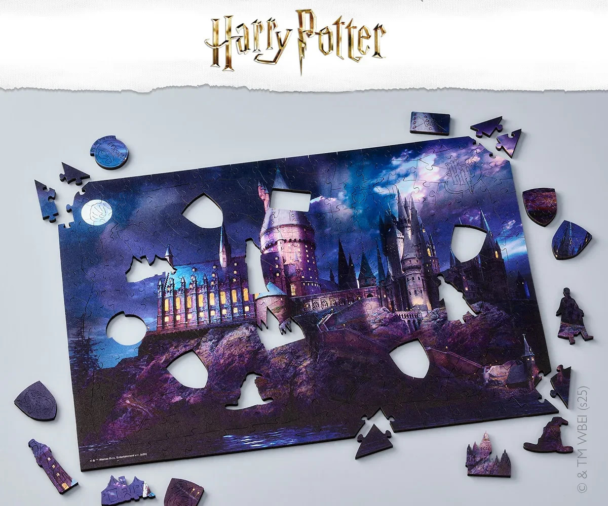 Hogwarts a la luz de la luna - Rompecabezas de madera Wentworth 250 piezas