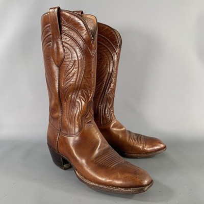 LUCCHESE Größe 9 Braunes Leder Stiefel