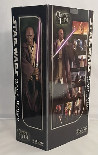 Star Wars Order of the Jedi: Mace Windu Sideshow 12" 1:6 Scale Figure NIB MIB - Picture 4 of 5