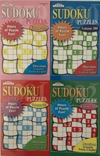 Lot of 4 Kappa Pocket Size Sudoku Puzzle Books Vol. 379, 380, 381 382