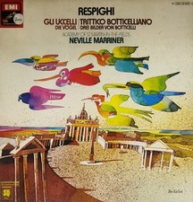 RESPIGHI Gli Uccelli Trittico Botticelliano LP EMI QUADROFONICO Marriner NM RARI