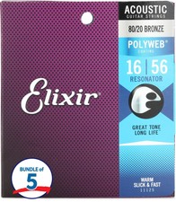 Elixir Strings 11125 Polyweb 80/20 Bronze Aco...