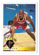 1995-96 Topps Basketball Mookie Blaylock League Leaders Card #22 Atlanta Hawks