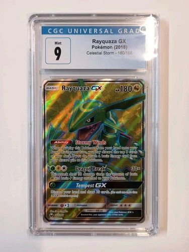 2018 Rayquaza GX Celestial Storm 160/168 Full Art CGC 9 Mint