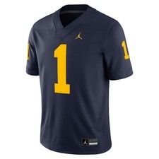 1 Michigan Wolverines Jordan Brand Game Jersey -Large