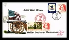 US COVER JULIA WARD HOWE GREAT AMERICANS FDC COMBO PUGH HAND PAINTED