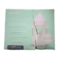 Evenflo Balance Wide Glass Anti-Colic Baby Bottles 3-6oz 3 Pack NEW