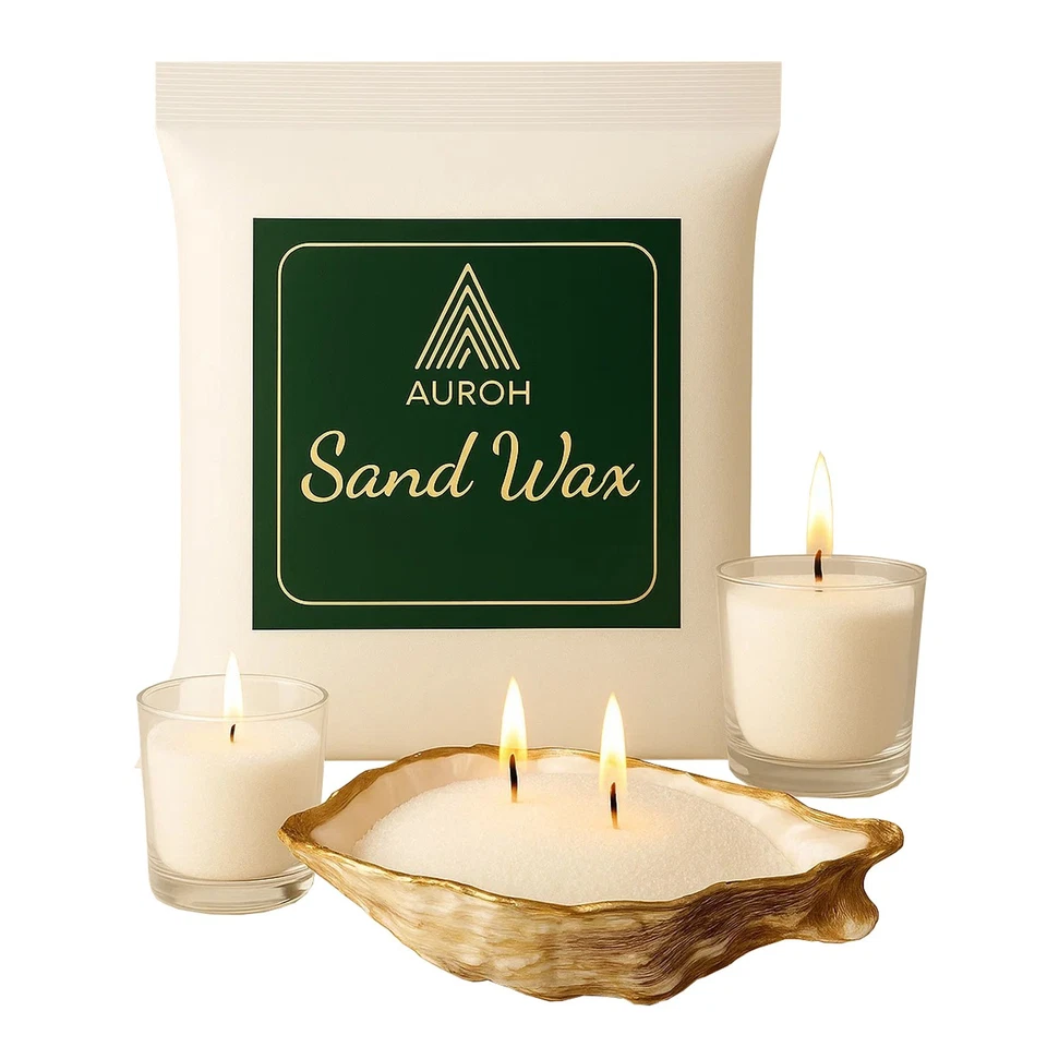 AUROH Bulk Candle Sand Wax 500g–25kg | Clean Burn, Refillable | Ideal for Crafts UK