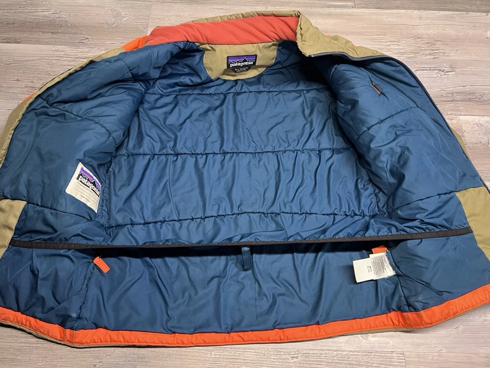 Parka Patagonia Niños Marrón Naranja Abrigo de Caza Aislado Juvenil Talla XL Cremallera Foto 3 de 4