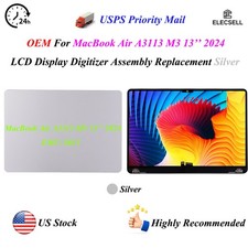 For MacBook Air A3113 M3 13in LCD Display Screen Digitizer Replacement Silver