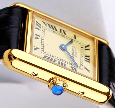 Cartier Watch Must Tank Ivory Dial Roman index SM 21mm Women