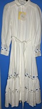 Lisa Marie Fernandez White Linen Rick Rack Dress Target Pockets NEW NWT Size 0