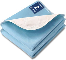 Bed Pads Washable Waterproof, 52" X 34" 2 Pack Incontinence Bed Pads, Waterpro