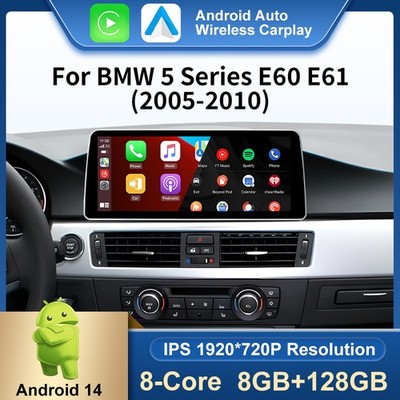 12.3'' Android 14 Autoradio Für BMW 5 Series E60 E61 CCC CarPlay 8+128GB GPS Navi