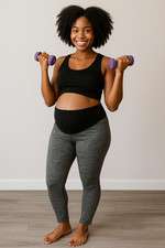 Shein Gray Black Maternity Work Out Leggings Size S