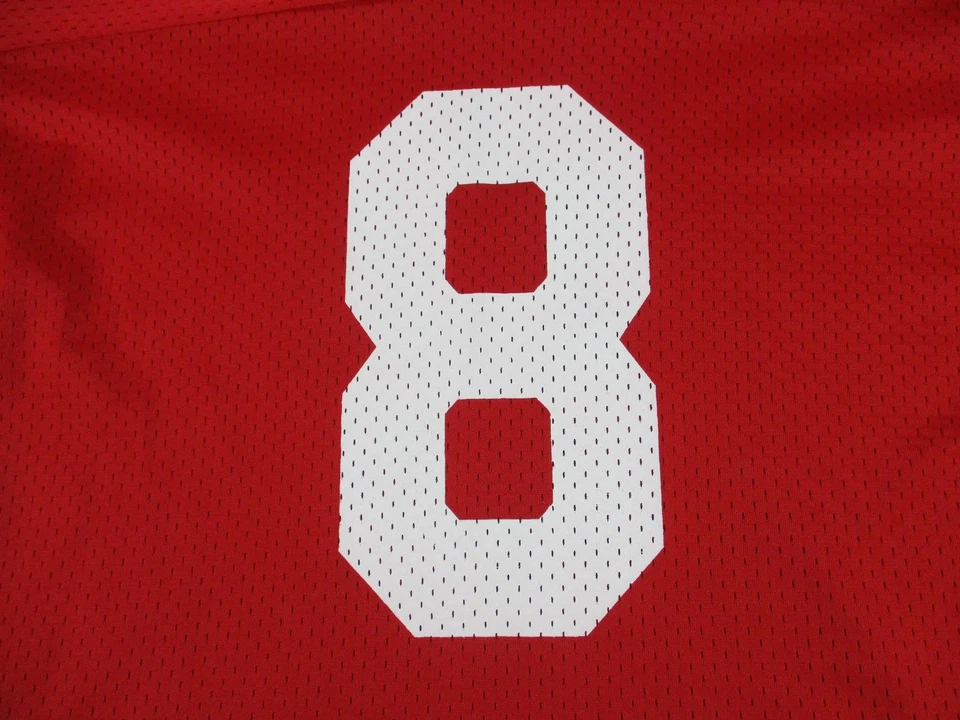 VINATAGE 史蒂夫·杨旧金山 49 人队球衣大号红色冠军 NFL 足球 — 第 3/4 张图片