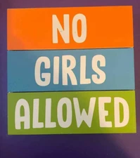 Little Man Cave/No Girls Allowed - Wooden Sign