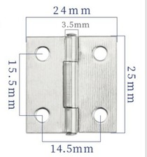 Pair Of Quality Hinges Small Large Door Gate Cabinet Cupboard - Stainless Steel