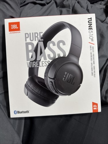 JBL Tune 510BT Wireless On-Ear Headphones with Purebass Sound - Black ™