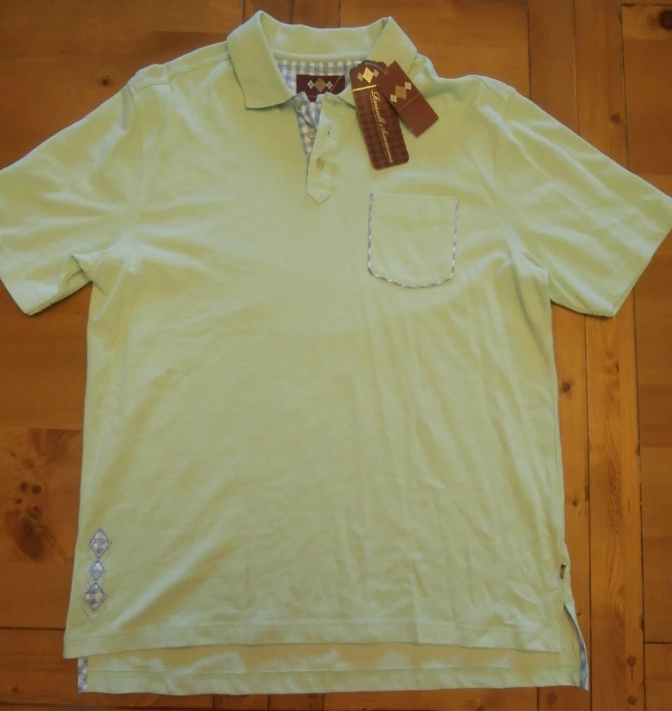 Russell Simmons Argyleculture Polo/Golf Shirt Light Green Size X-Large New