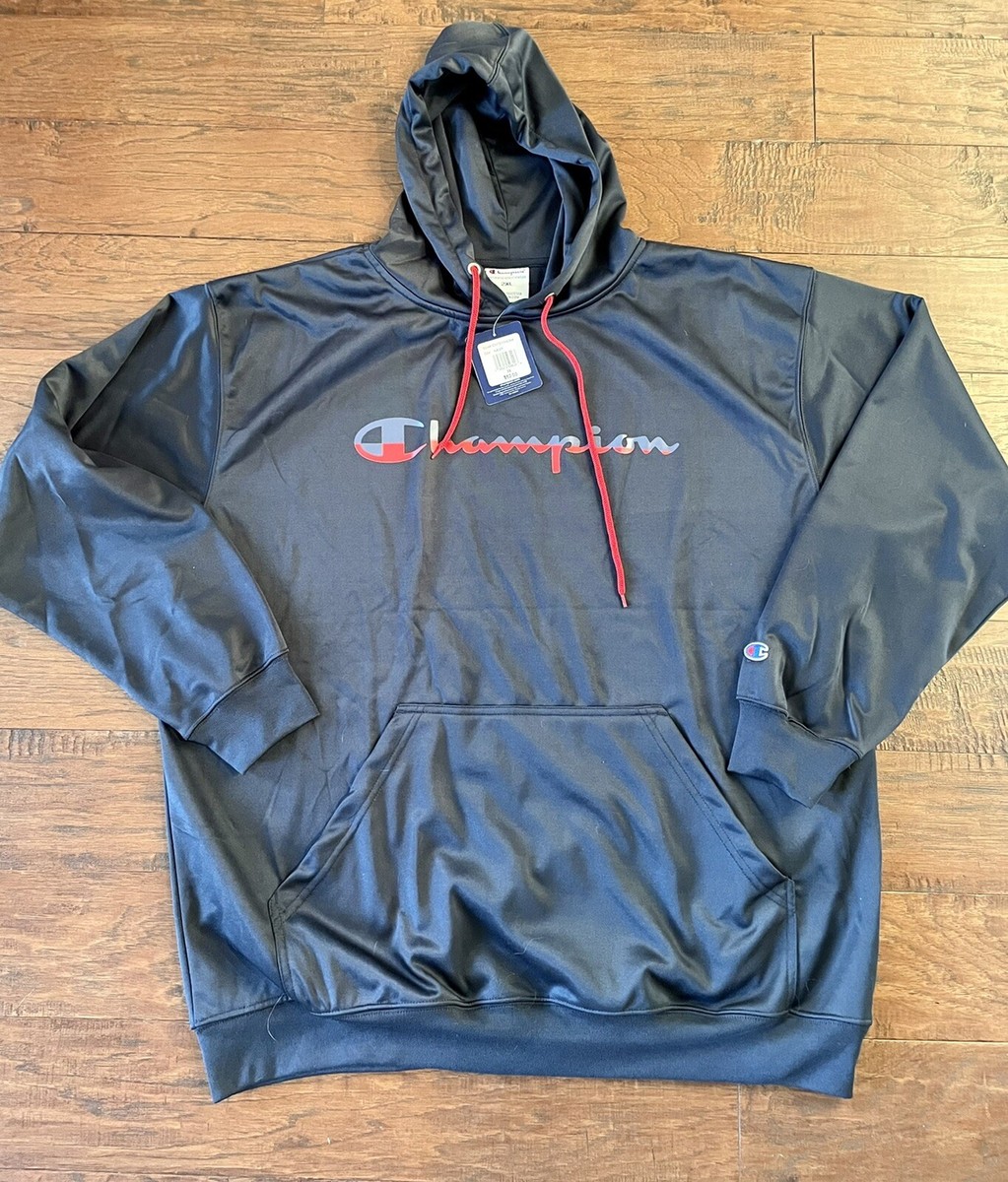 Champion Hoodie Men's Sweatshirt Script Logo Pullover Kanga Pocket