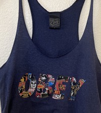 Obey Propaganda Posse Blue Tank Top Womens Size Small Made in USA
