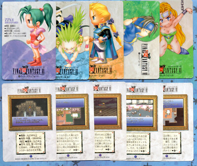 Final Fantasy 6 VI Cards YOU PICK Carddass Bandai Squaresoft Vintage 1994 1995