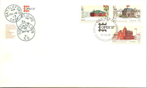 FDC Canada - CAPEX 87 Stamps of Heritage Post Offices 1987 - A00120
