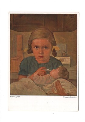 AK Ansichtskarte Kunstkarte Ludwig Jobst / Puppenmütterchen
