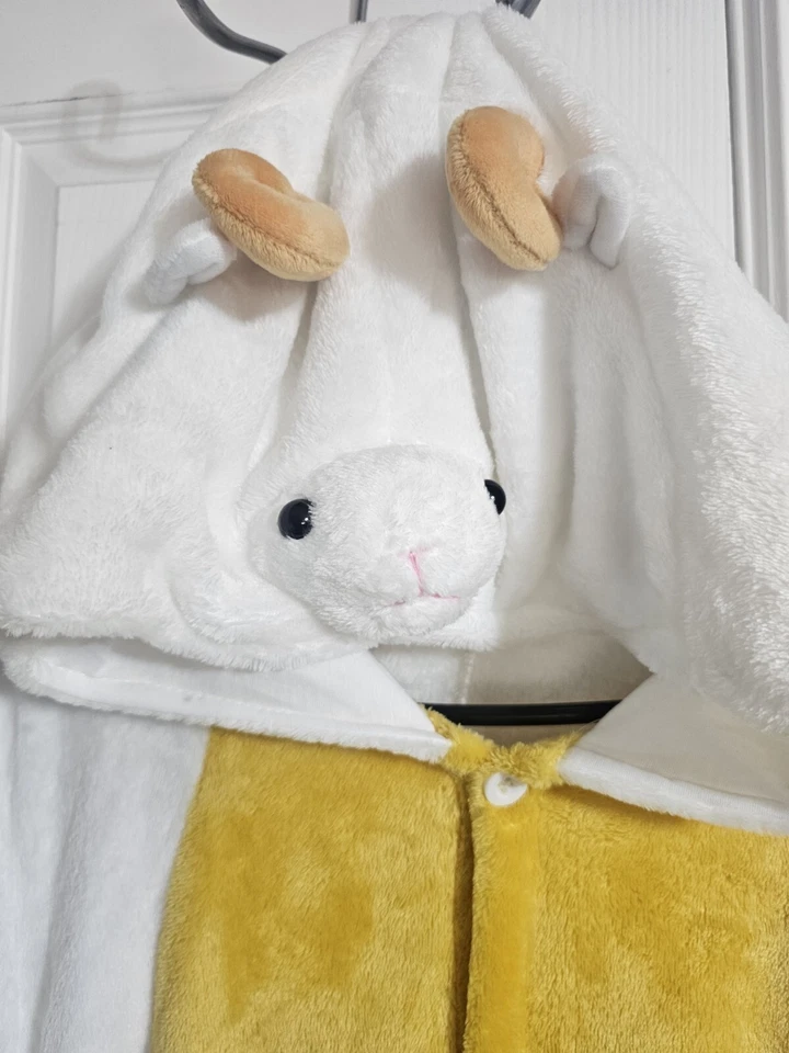 Oveja/Cordero Una Pieza - Pijama Difuso Cremallera Divertido S Disfraz de Halloween - Adulto Foto 2 de 4