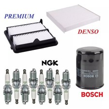 Tune Up Kit Air Cabin Oil Filters Spark Plugs For ACURA ILX L4 1.5L 2013-2014
