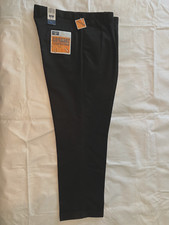  New DOCKERS Men  s  Go Khaki  Black Pleated Dress Pants 38x32 Stain Defender