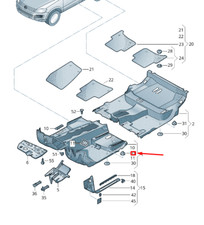 NUOVO TAPPO COPERCHIO SUPERIORE PAVIMENTO VW TOUAREG 7P MK2 8E0864229HX5 ORIGINALE