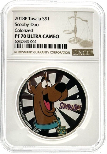 2018 TUVALU SCOOBY-DOO SILVER PROOF $1 1oz COIN NGC PF 70 Ultra Cameo *SC