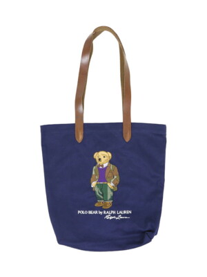 【希少レア】Vintage Ralph Lauren Polo Bear Bag Polo Ralph Lauren Canvas Polo Bear Tote Bag Shoulder Bag with