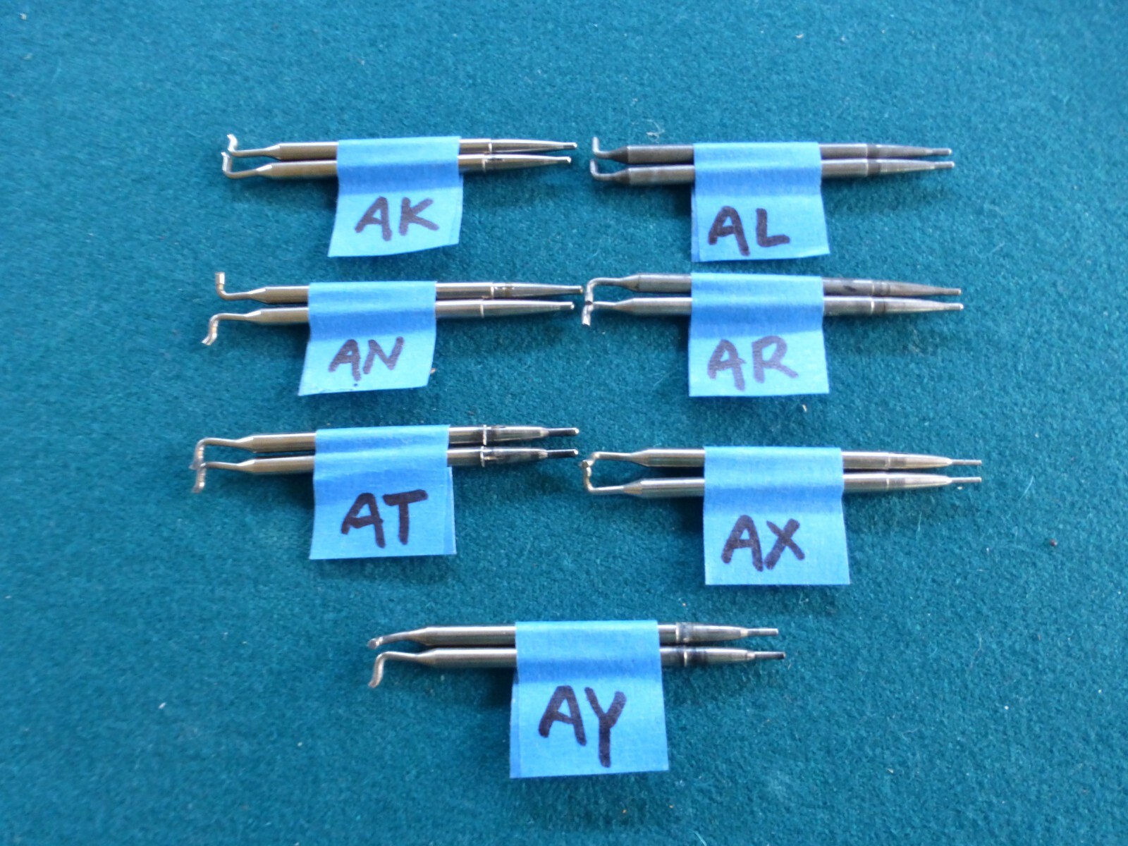 Lot of 7 Pair Rochester Quadrajet Carburetor Secondary Metering Rods