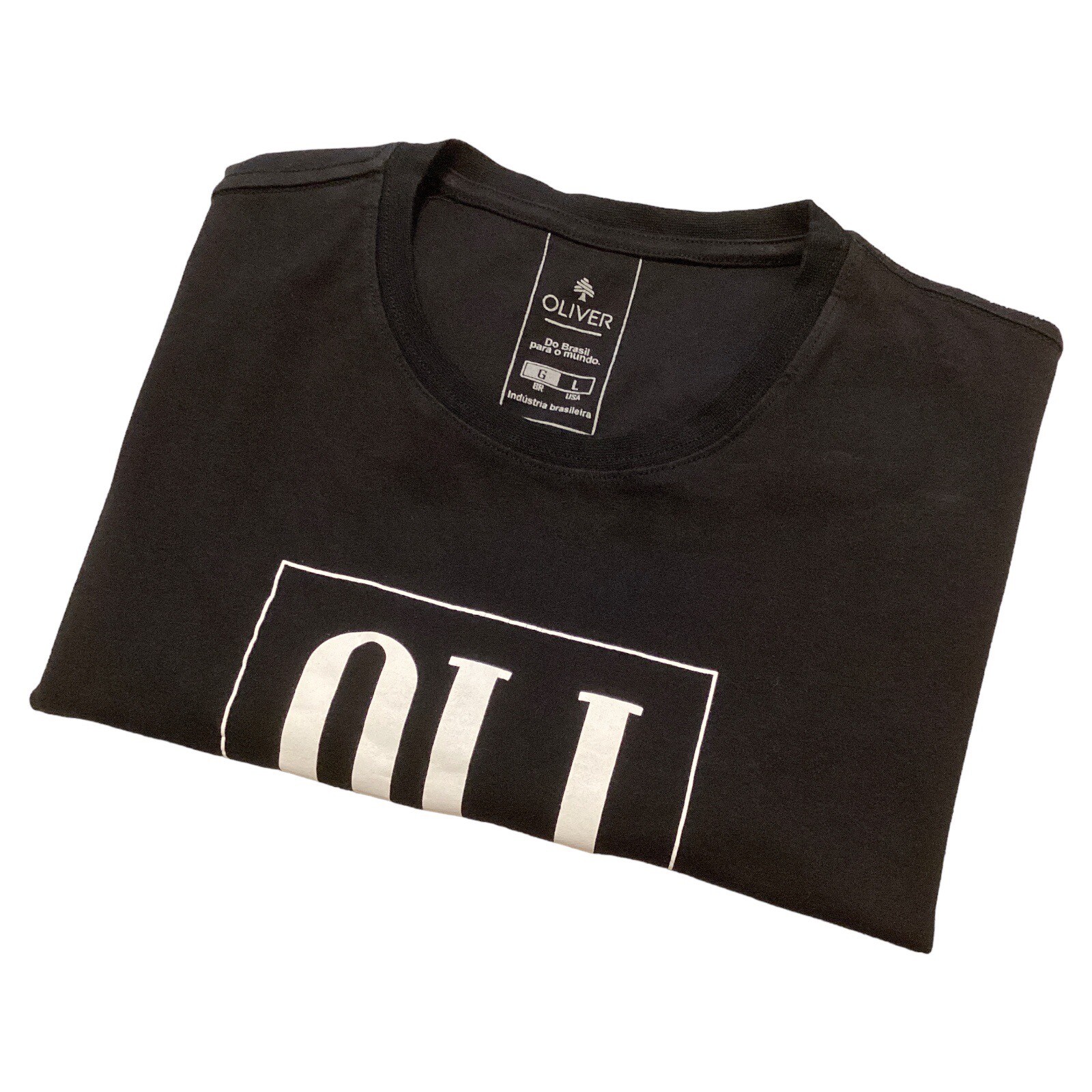 Oliver Industria Brasilera Short Sleeves Black Round Neck T Shirt Size Large