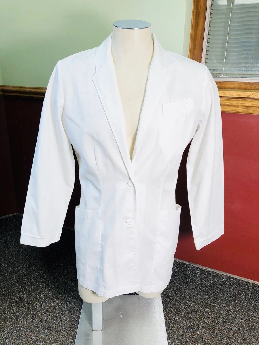 Barco Lab Coat Pharmacist Doctor Nurse White Pockets Shirt Size 16 Style #1891