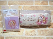 Daiso Disney Princess Rapunzel Compact Mirror Multi Purpose Case Set Japan