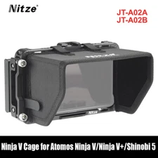 Nitze JT-A02A JT-A02B Ninja V Cage for Atomos Ninja V+/Shinobi 5" with Sunhood