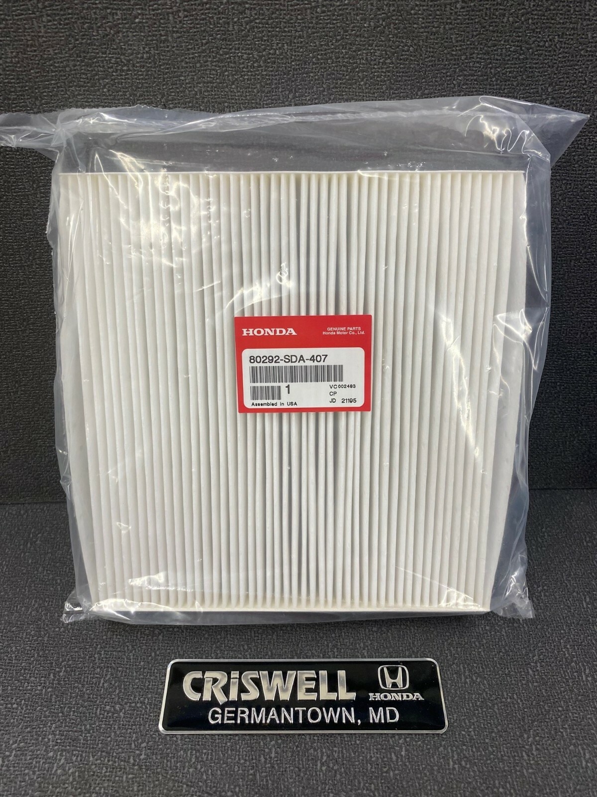 Genuine OEM Acura Honda Cabin Air Filter 80292SDA407 eBay