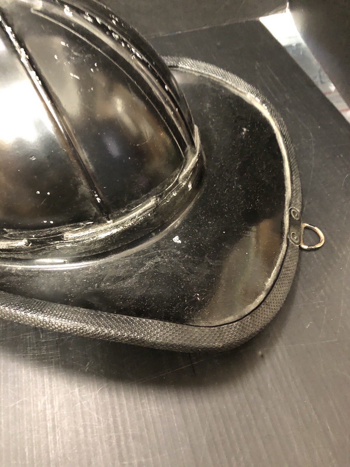 Vtg Fireman Fire fight Helmet Leather flap Cairns Cushion Lining eBay