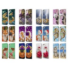 OFFICIAL KAYOMI HARAI ANIMALS AND FANTASY LEATHER BOOK CASE FOR APPLE iPOD TOUCH