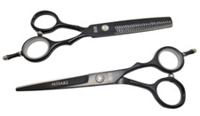Misak Hair Scissors Black  Set Thinning  and  Cutting 5.5  Inch  VD555C