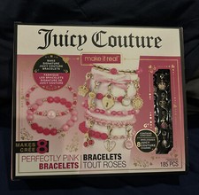 NEW Juicy Couture Perfectly Pink 8 Bracelet Making Kit Gold Charms 185 Pcs CUTE