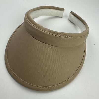 Blank Beige Visor Cap Hat Adjustable Unbranded